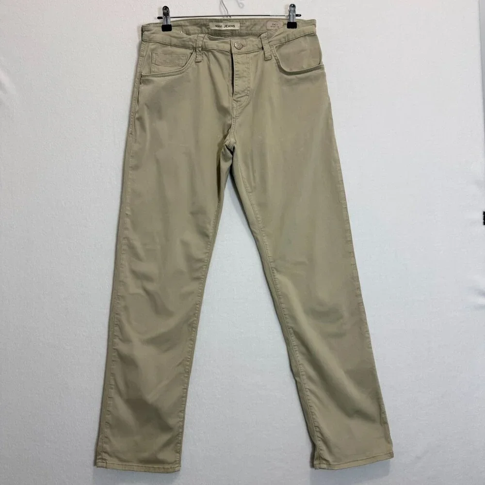 Mavi Jeans Zach Straight Leg Mens Khaki Pants Size 34/32 Cotton Blend